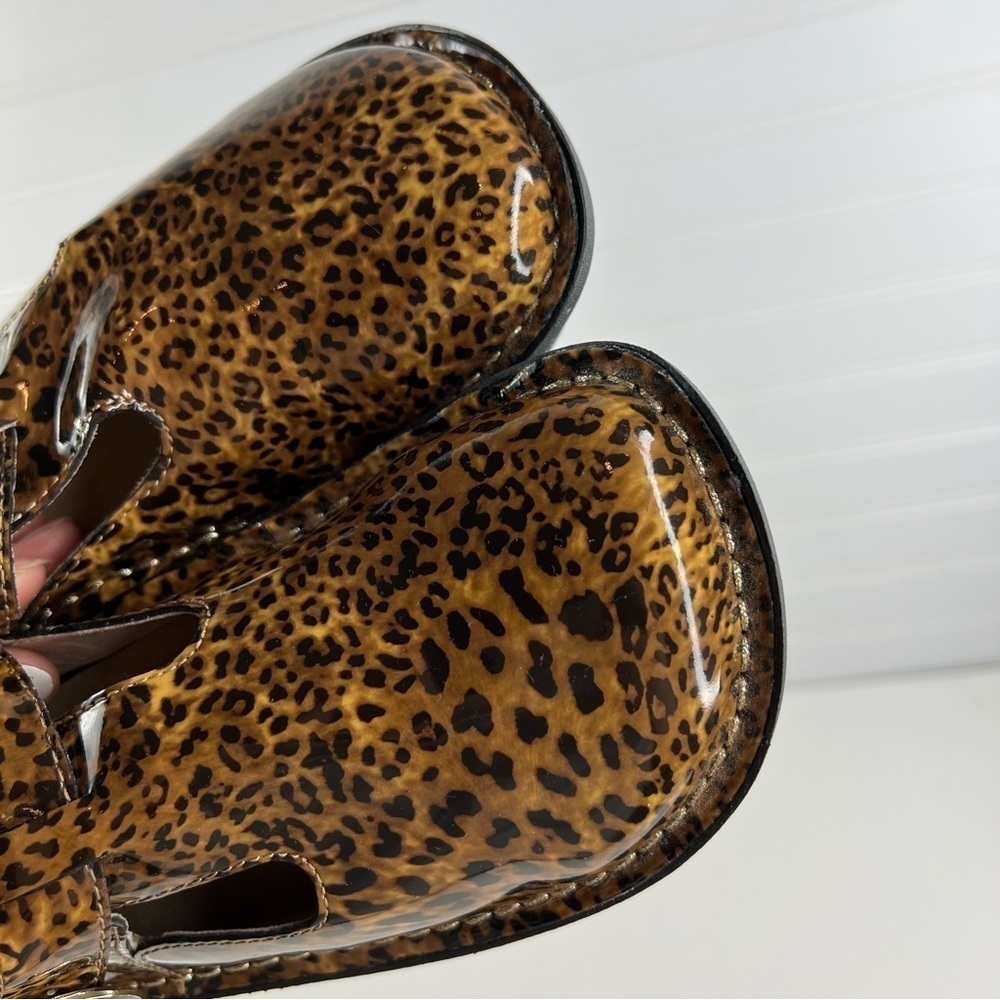 Alegria ALG-417 Leopard Print Slip-On Shoes Leather Padded Support Sz 35 US 5 - Picture 7 of 10